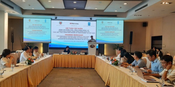 Hội thảo tập huấn nâng cao nhận thức, tăng cường năng lực triển khai Chương trình hành động quốc gia hoàn thiện chính sách và pháp luật nhằm thúc đẩy thực hành kinh doanh có trách nhiệm tại Việt Nam
